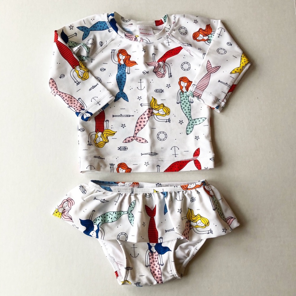 NWOT Hanna Andersson baby girl's mermaid print bathing suit